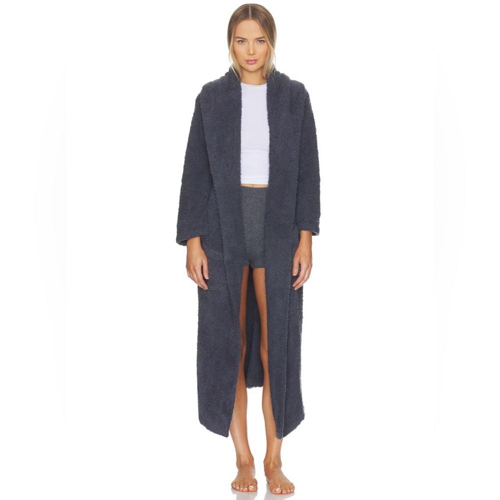 Barefoot Dreams CozyChic Adult Bathrobe Slate Blue Size 2